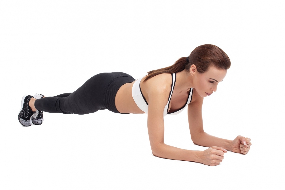 Woman doing a planking exercise